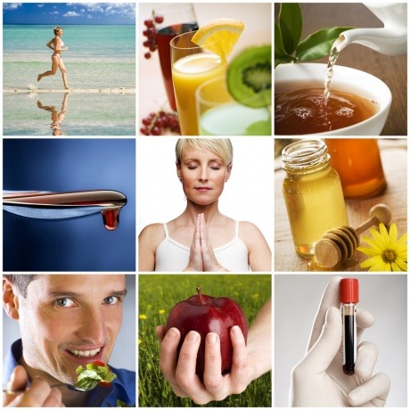Auf einer Collage sind die verschiedenen Themen vom Gesundheitsmagazin Balance Beauty Time