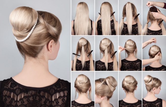 Anleitung zu einer Chignon Frisur