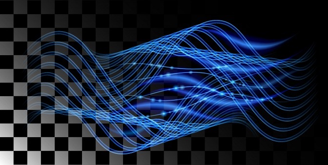 Eine grafische Darstellung elektromagnetischer Wellen.