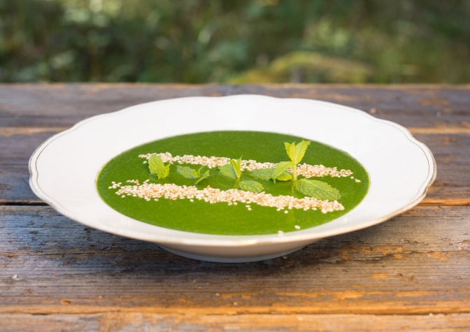 Rezept für Geminzte Spinatcremesuppe