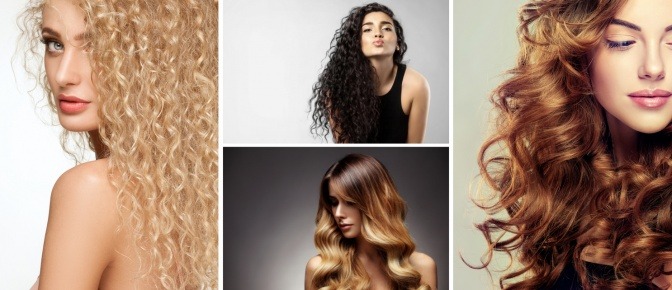 Eine Collage zeigt Frisuren 2017 mit Locken und Wellen
