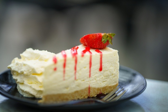 Käsekuchen mit Zucker oder Süßstoff