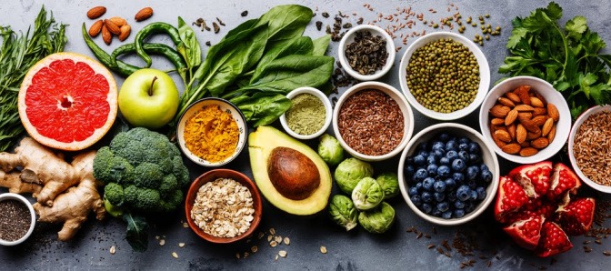Lebensmittel mit Vitamin B.