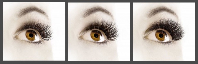 Augen mit den verschiedenen Looks von LUXUSLASHES