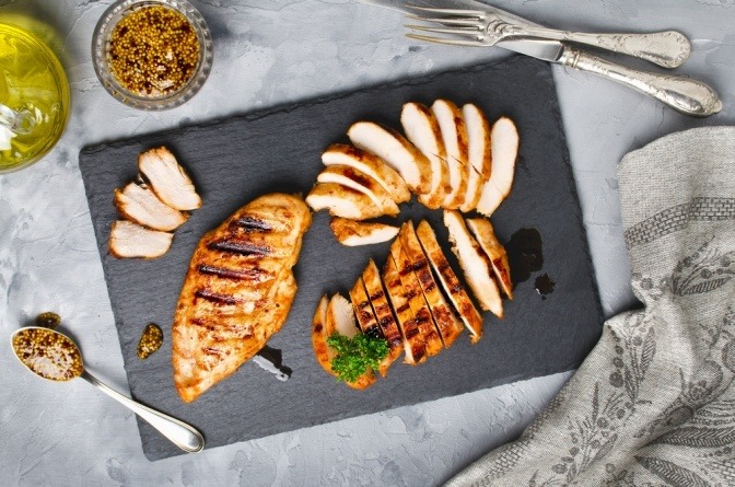 Mageres Fleisch für schöne Haut ist angerichtet
