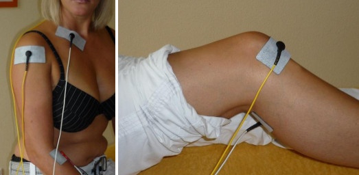 Ein Körper mit Kabeln für Mikroenergietherapie