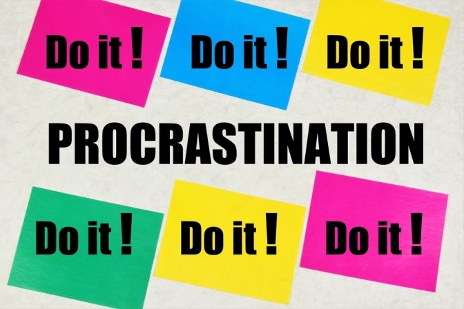 Ein Prokrastinationsplakat