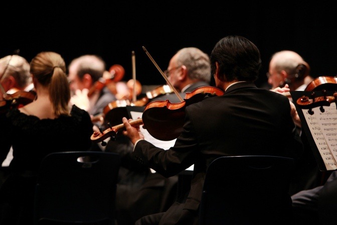 Orchester beim Spielen
