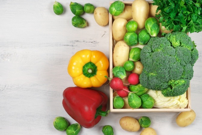 Paprika, Brokkoli und Rosenkohl