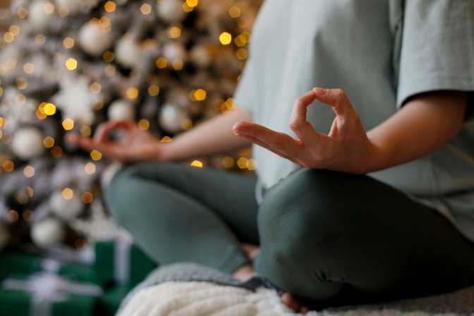 Meditation vor dem Tannenbaum