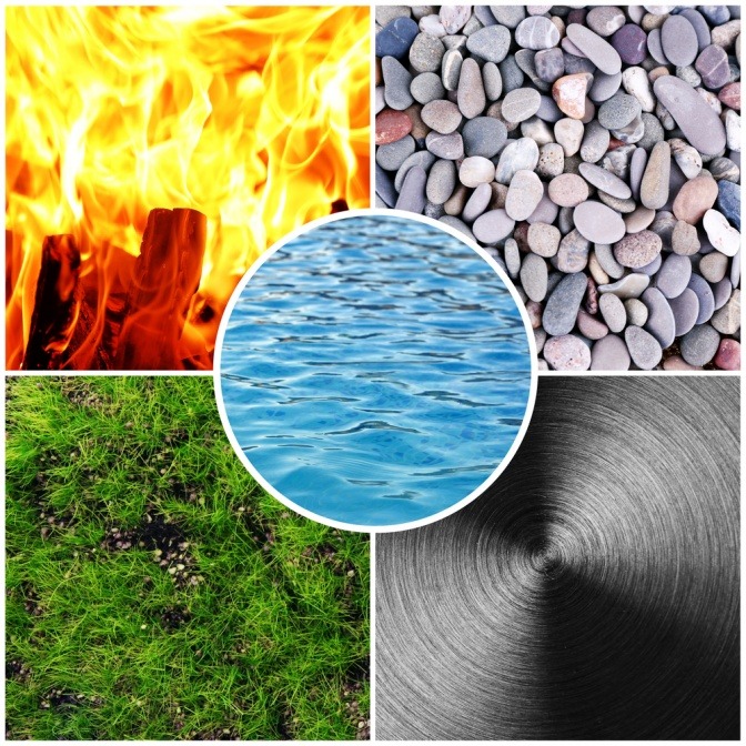Feuer, Wasser, Holz, Erde und Metall sind die 5 Elemente der TCM