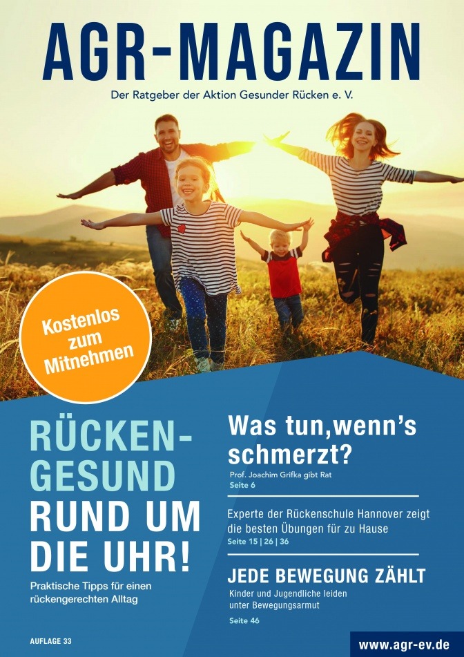 Vorschaubild für AGR-Magazin von der Aktion Gesunder Rücken