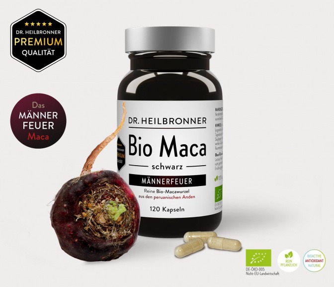 Vorschaubild für Bio Maca Schwarz Kapseln