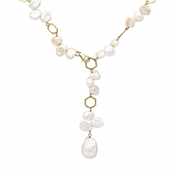 Vorschaubild für "Keshi Gold" Kette von DIE PERLE