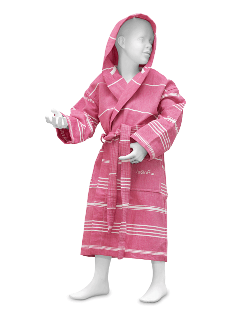 Vorschaubild für Bio-Bademantel Kids Fuchsia von LeStoff