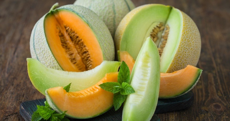 Enzymreiche Melonen sind aufgeschnitten