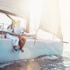 Paar auf einer Yacht