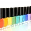 Nagellack Farben 2017 stehen nebeneinander