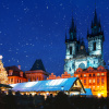 Weihnachtsmarkt in Prag zu Neumond im Dezember
