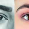 Wimpern vorher und nachdem Wimpernlifting