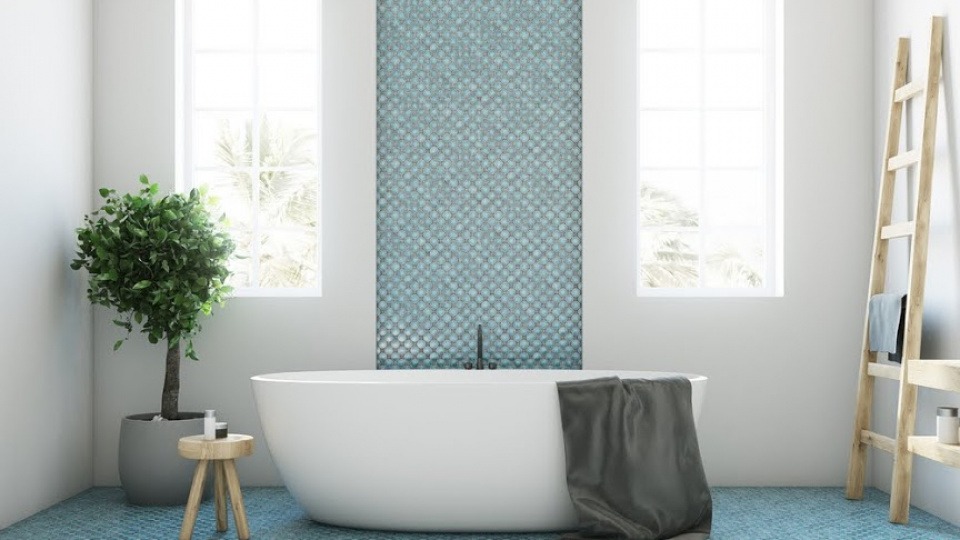 Weniger ist mehr! Ein Badezimmer in schlichtem blau