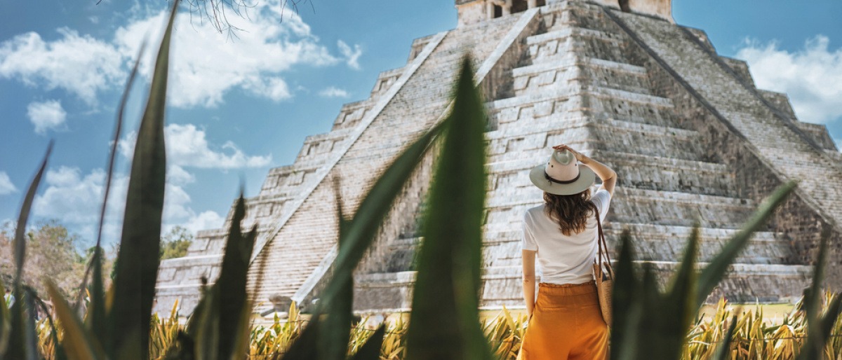 Kukulcan-Pyramide der Mayas in der antiken mexikanischen Staddt Chichen Itza