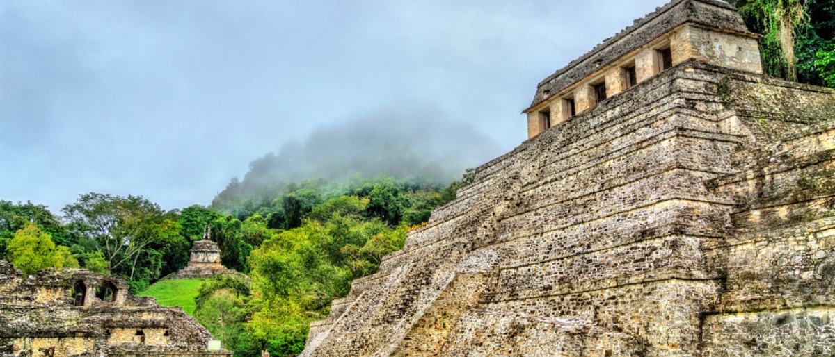 Maya-Tempel in Palenque in Mexiko