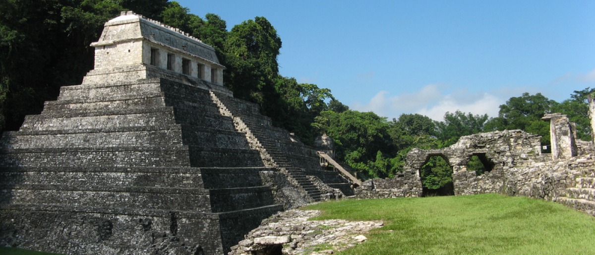 Alte Maya-Pyramide in Mexiko, Chiapas, Palenque Ruinen 