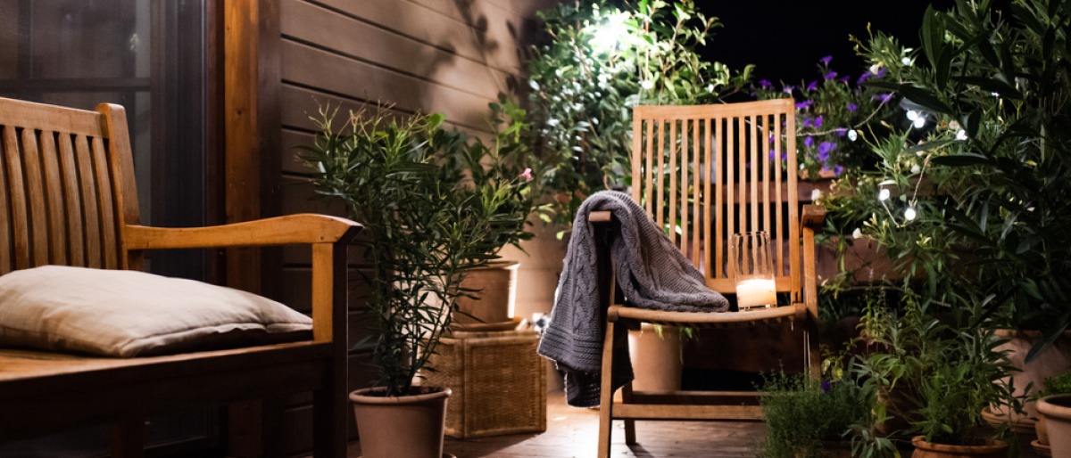 Idee zur Gestaltung einer kleinen Terrasse