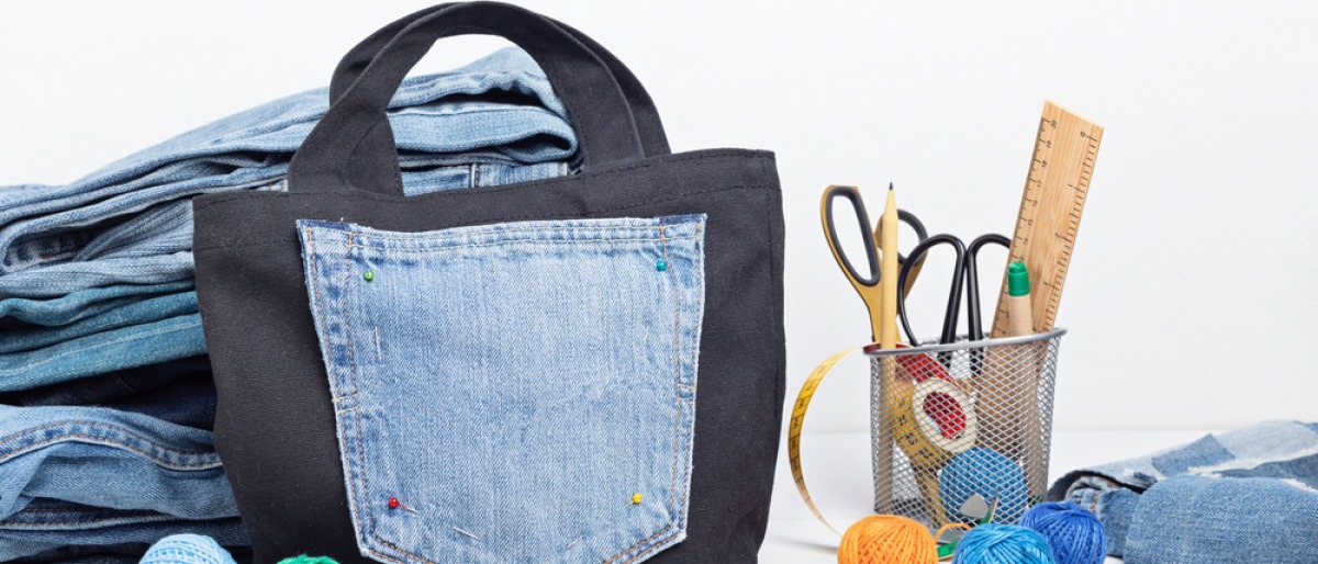 Tasche aus einer alten Jeans