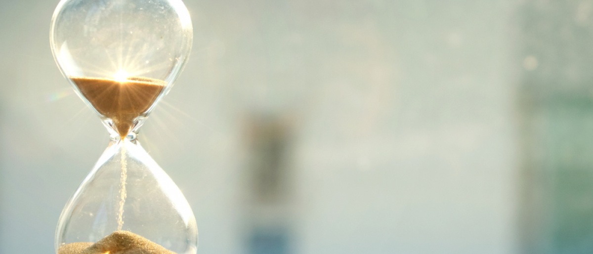 Sanduhr als Symbol für Zeit für sich