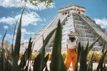 Kukulcan-Pyramide der Mayas in der antiken mexikanischen Staddt Chichen Itza