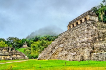 Maya-Tempel in Palenque in Mexiko