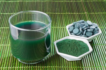 Chlorella Pulver und Presslinge