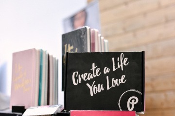 Aufschrift Create a life you love