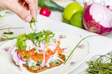 Brötchen mit Gemüse