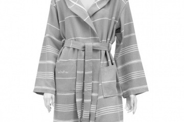 LeStoff Bademantel White-Grey